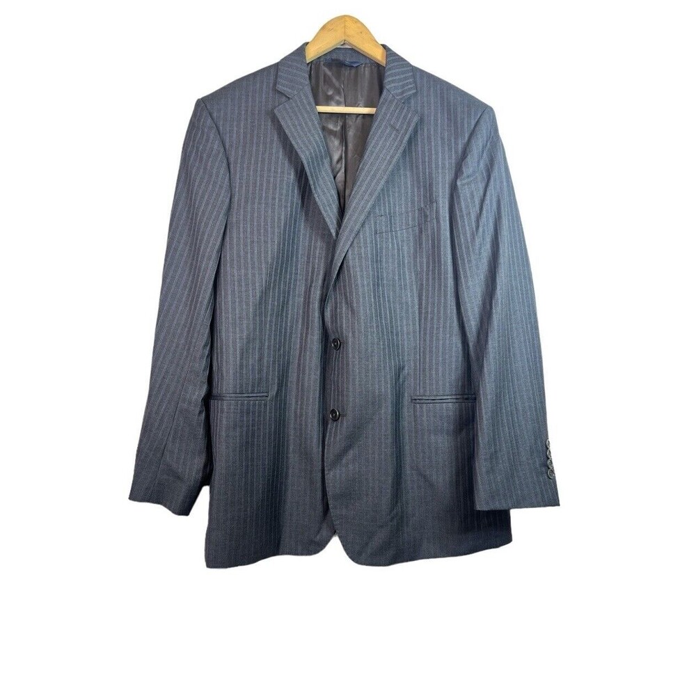 Brooks Brothers Tollegno 1900 Regent Fit Charcoal Pin Stripe Blazer Size 44R